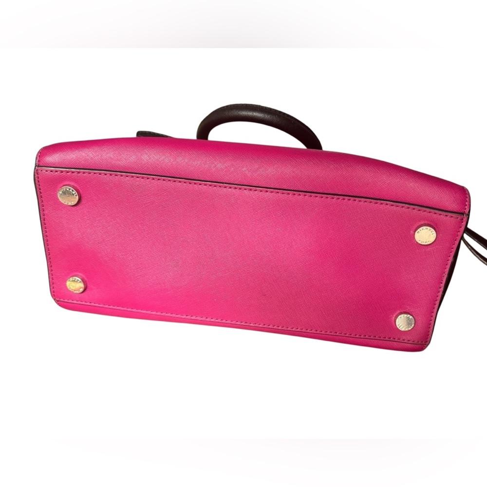 Michael Kors Fuchsia and Black Satchel - Picture 9 of 16